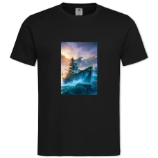 TWorld Of Warships Theme Boat Print -shirt with Print World Of Warships Theme Boat Print - 2XL black