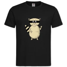 TYelloow Raccoon -shirt with Print Yelloow Raccoon - 2XL black