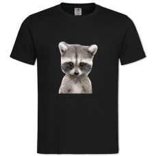 TSmall And Cute Raccoon -shirt with Print Small And Cute Raccoon - 2XL black