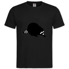 Футболка с принтом Тень Енота - 2XL черная