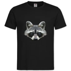TPainted Head Of Raccoon -shirt with Print Painted Head Of Raccoon - 2XL black