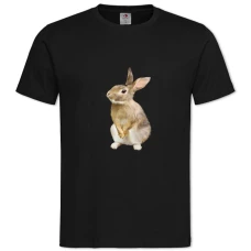 TCute Rabbit -shirt with Print Cute Rabbit - 2XL black