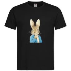 TRabbit In Blue Shirt -shirt with Print Rabbit In Blue Shirt - 2XL black