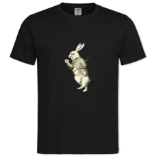 TRabbit From Alice In Wonderland -shirt with Print Rabbit From Alice In Wonderland - 2XL black