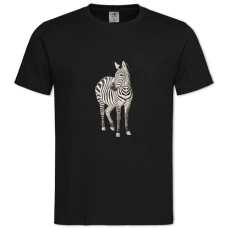 TZebra Stands -shirt with Print Zebra Stands - 2XL black