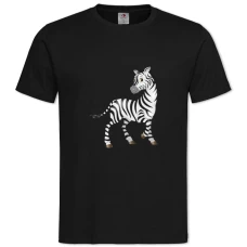 TZebra Stands On Three Legs -shirt with Print Zebra Stands On Three Legs - 2XL black