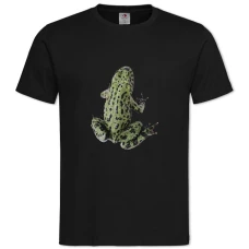 TGreen Frog With Black Spots -shirt with Print Green Frog With Black Spots - 2XL black