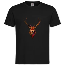 TArt Head Of Dear -shirt with Print Art Head Of Dear - 2XL black