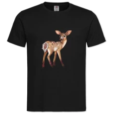 TCute Dear From Cartoon -shirt with Print Cute Dear From Cartoon - 2XL black