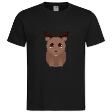 TCute Dear From Cartoon Print -shirt with Print Cute Dear From Cartoon Print - 2XL black