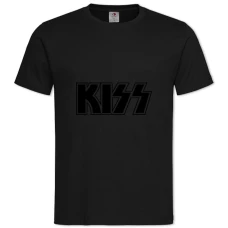 Футболка с принтом Кисс - 2XL черная