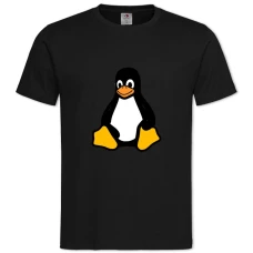 Футболка с принтом Пингвин Из Мультфильма - 2XL черная