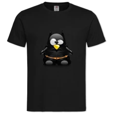 Футболка с принтом Пингвин Бэтмен - 2XL черная