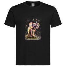 TPainted Elephant -shirt with Print Painted Elephant - 2XL black
