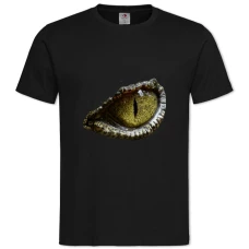TGreen Eye Of Dinosaur -shirt with Print Green Eye Of Dinosaur - 2XL black