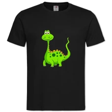 TGreen Funny Dinosaur -shirt with Print Green Funny Dinosaur - 2XL black