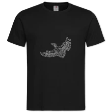 Футболка з принтом Розфарбована Качка - 2XL чорна