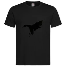 Футболка с принтом Утка Летит - 2XL черная