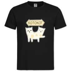 Футболка с принтом Котокот - 2XL черная