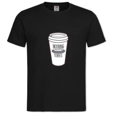 TCoffee And Girl 2 -shirt with Print Coffee And Girl 2 - 2XL black