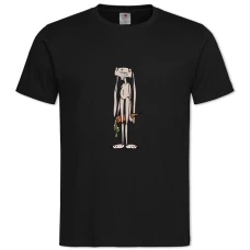TFunny Rabbit With Carrot -shirt with Print Funny Rabbit With Carrot - 2XL black